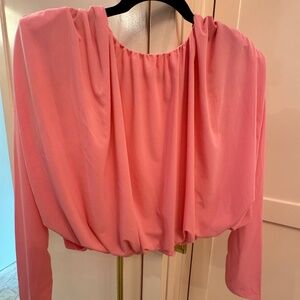 Grey Lab Bubble Hem Top